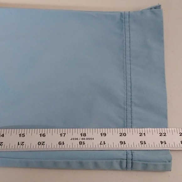 EDDIE BAUER SOFT BRUSHED COTTON, MIDRISE,LITE BLUE, 4 POCKET CROPPED CHINO PANTS - Picture 4 of 7